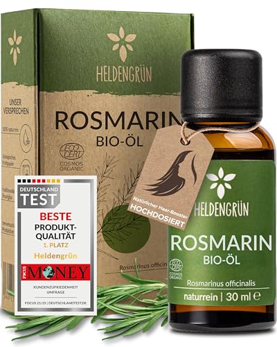 Produktbild: heldengrün bio rosmarinöl hochdosiert für haare und kopfhaut 100% naturrein