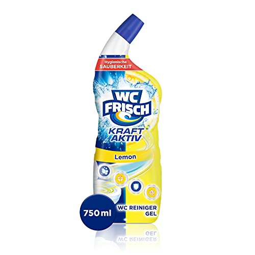 WC-Frisch WC Reiniger Gel Lemon 750 ml, hygienische Frische mit Lufterfrischer-Effekt, 4-fach Aktivstoff-Kombination