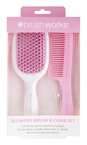 brushworks blowdry bürste und kamm set für trockenes haar styling