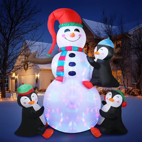 zootop aufblasbare weihnachtsdekoration schneemann 6FT mit rotierenden led-lichtern