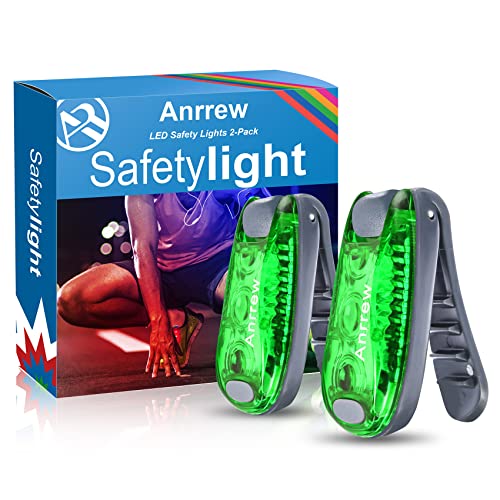 anrrew blinklicht led sicherheitslicht 2er set clip reflektor für rucksack und kinderwagen