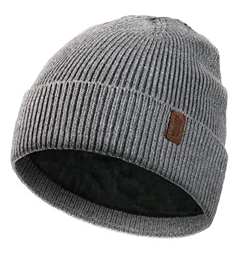 wmcaps beanie mütze herren wintermütze unisex strickmütze mit warmem futter