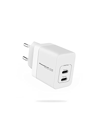 usb c ladegerät 35w powerlot schnellladegerät pd 3.0 für iphone 14/13/12 pro max, macbook, galaxy s23, pixel 7