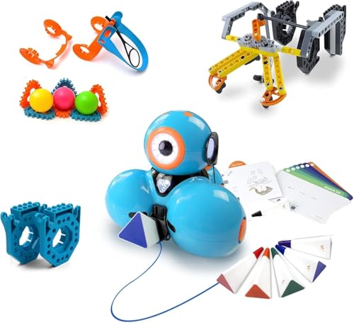 dash robot wonder pack  coding robot bundle für kinder 6+, apps, skizzenkit, greifer