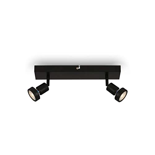 briloner deckenspot led, schwenkbare deckenlampe, warmweiß, schwarz, 320x70x85 mm