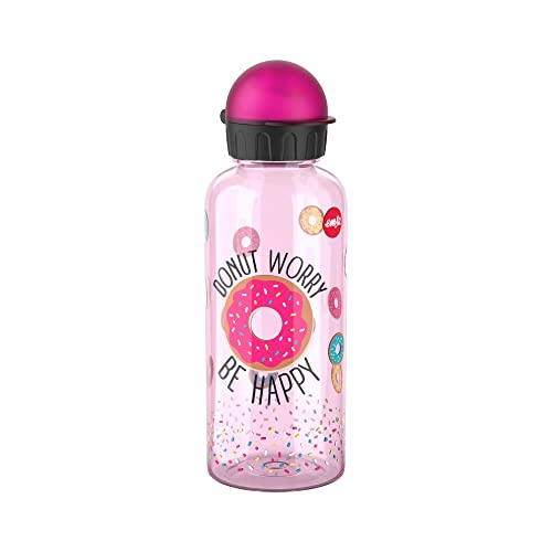 emsa tritan trinkflasche teens 0,6 liter design donut sicher und hygienisch