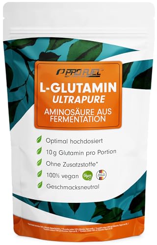 Entdecke unser hochdosiertes L-Glutamin Pulver (500g), vegan & ultrapure mit über 99,9% Reinheit. Laborgeprüft, geschmacksneutral, ideal für 50 Tage!