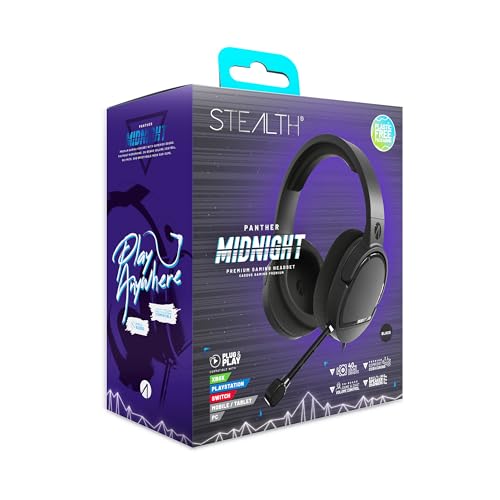 stealth panther gaming headset ps4 ps5 xbox switch pc over ear mit mikrofon 3,5mm