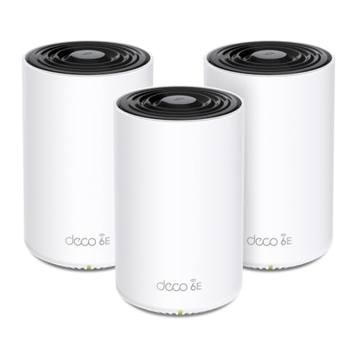 tp-link deco xe75 pro mesh wlan set, wi-fi 6e axe5400, 3 pack, 4-7 zimmer