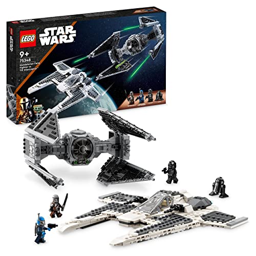 LEGO 75348 Star Wars fang fighter vs. TIE interceptor Set mit 3 Minifiguren und Droide