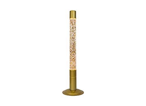 glitter lava lamp mit goldbasis, transparentem flüssigkeit, 75 cm - fisura