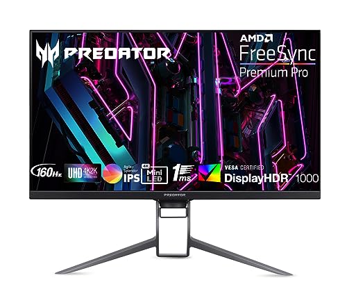 acer predator x32fp gaming monitor, freesync, 32 zoll, schwarz