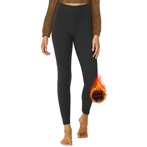 Produktbild: ddobb thermo leggings damen gefüttert high waist lang fleece warm schwarz s-m
