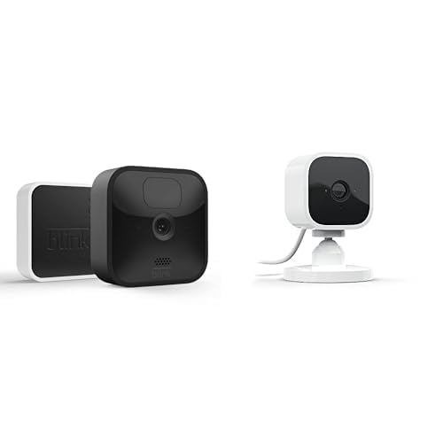 blink outdoor hd überwachungskamera, witterungsbeständig, inkl. blink mini