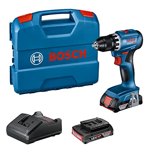 bosch professional akku bohrschrauber gsr 18v-45 2x 2ah akku ladegerät l-case