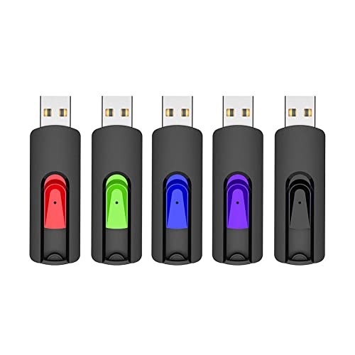 Produktbild: usb stick 64gb 5er pack vansuny 2.0 einziehbar speichersticks