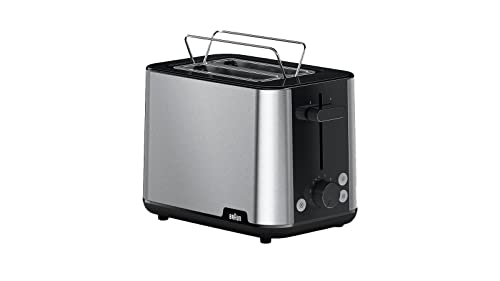 braun toaster purshine ht1510bk, 2 schlitz, 8 toaststufen, 900 w, schwarz