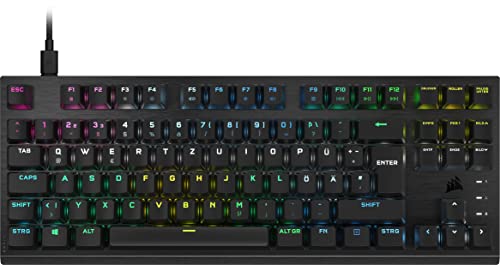 corsair k60 pro tkl rgb gaming tastatur optisch-mechanisch qwertz schwarz