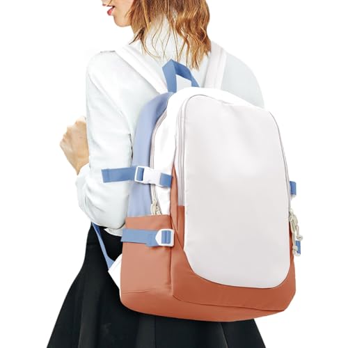 Produktbild: hyc00 schulrucksack mädchen 14 zoll laptops rucksack leichtgewicht wasserdicht orange blau