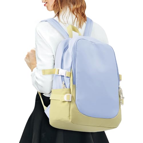 Produktbild: hyc00 schulrucksack mädchen teenager schultaschen leichtgewicht wasserdicht 14 zoll laptop blau gelb