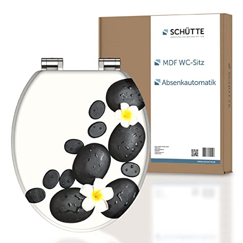 schütte wc-sitz stone holz mit absenkautomatik, klodeckel weiß, 175 kg belastbar