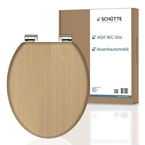 schütte wc-sitz natural holzkern mit absenkautomatik 175 kg belastbar