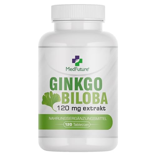 ginkgo biloba extrakt 120 mg, 120 tabletten für gedächtnis und konzentration