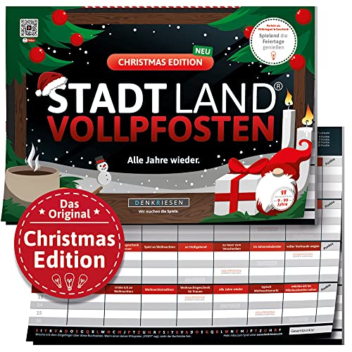 denkriesen stadt land vollpfosten weihnachtsedition - geschenkspiel für familien