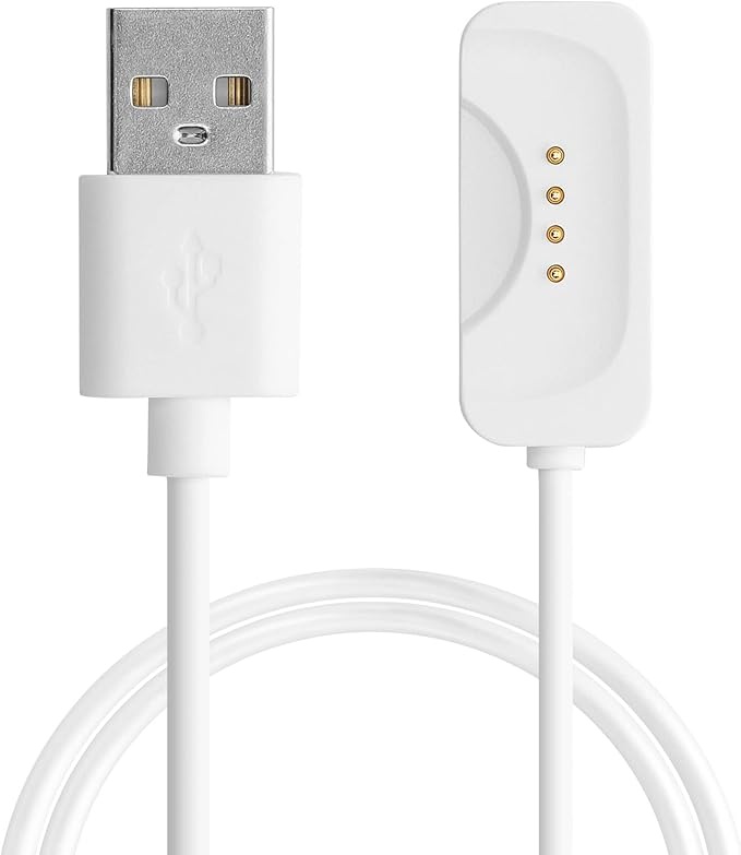 kwmobile usb kabel charger für oppo watch 1/2/3 pro ladekabel fitnesstracker weiß