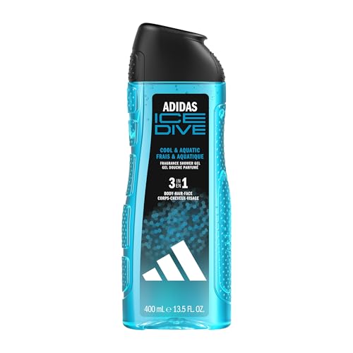 adidas duschgel 3in1 ice dive für ihn, aquatisch-frischer duft, 400 ml
