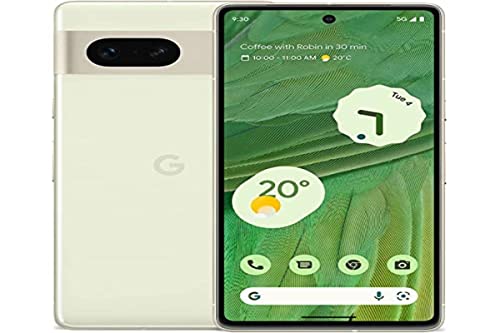 google pixel 7 smartphone, entsperrt, android, 128gb, weitwinkelobjektiv, lemongrass