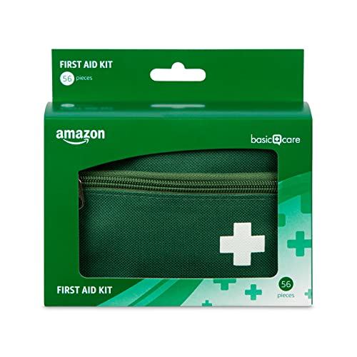 Erste-Hilfe-Set 56 Teile in grüner Tasche - Healthcare by Amazon