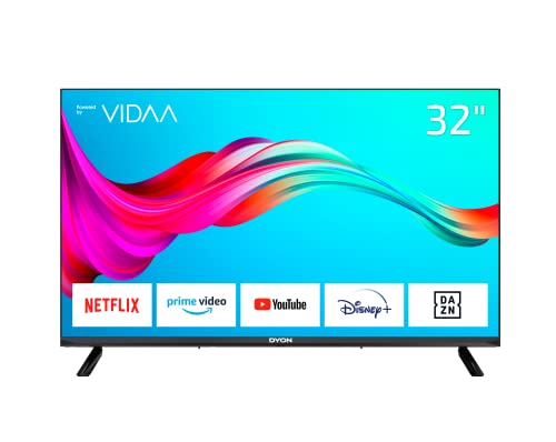 dyon smart 32 vx 80 cm tv, hd smart tv, triple tuner, netflix, prime video, schwarz