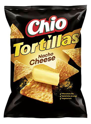 nacho cheese tortillas von chio, 150g packung, snack für zwischendurch