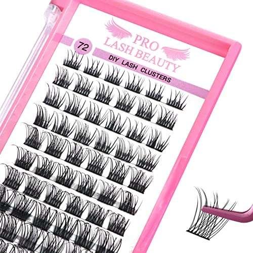 Produktbild: cluster wimpernbüschel 16mm falsche wimpern individuell für zuhause natural