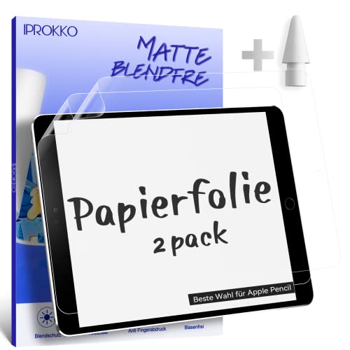 like paper folie für iPad 9, 8, 7 generation, matte schutzfolie, 2 stück