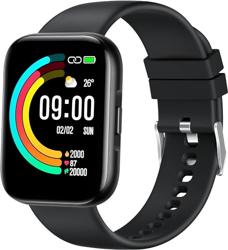 ANCwear smartwatch mit 1,78 Zoll Touchscreen, 24H Herzfrequenz, IP68 wasserdicht, Fitness Tracker für Android iOS