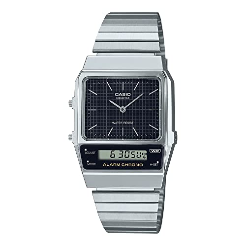 casio armbanduhr qd black cint silberarmband 40,7 mm quartz lieferung bis september