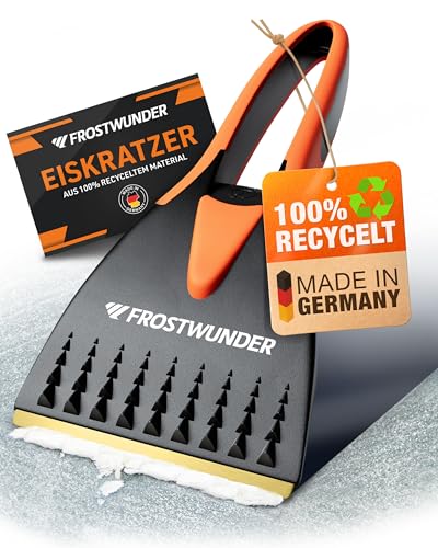 eiskratzer auto mit messingklinge, frostwunder, langlebig, 100% recyceltes material