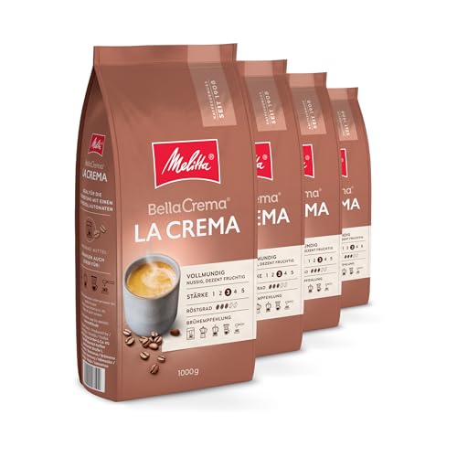 melitta bellacrema kaffeebohnen la crema 4 x 1kg ungemahlen mittelröstung stärke 3