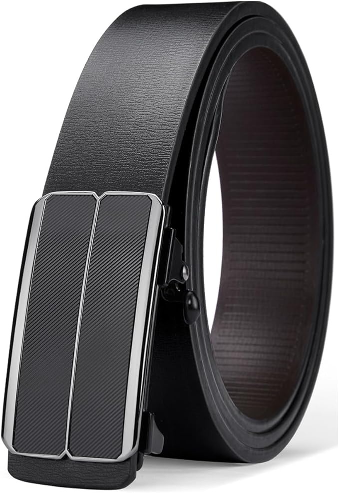 ledergürtel herren schwarz automatikschließe ratsche verstellbar 35mm breit