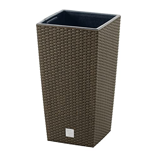 blumentopf kaffeebraun mit tank kollektion rato square eco 20 x 20 x 37,6 cm 5 l