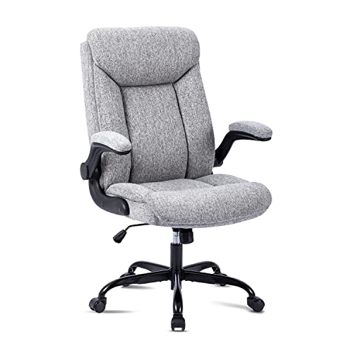 mzlee ergonomischer bürostuhl, computerstuhl, höhenverstellbar, grau