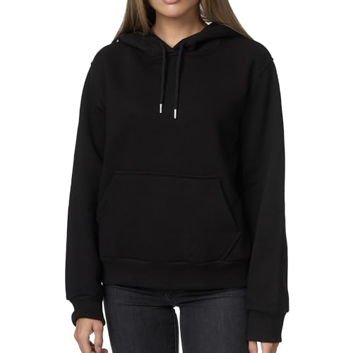 Smith & Solo Hoodie Damen, kapuzenpullover baumwolle, langarm slim fit sweatshirt