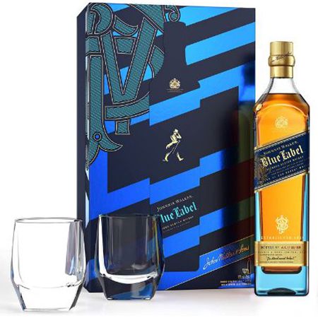 johnnie walker blue label mit 2 gläsern in geschenkbox für 198,63 statt 224