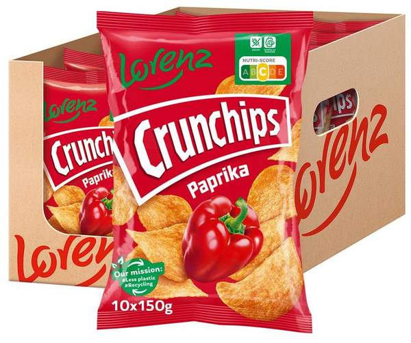 lorenz snack world crunchips paprika 10x 150g für 11,96 statt 19