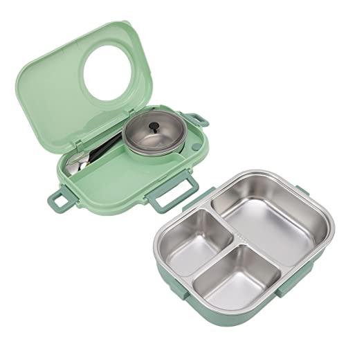 vikye thermo-lunchbox 1100 ml doppelschicht kinder tragbare lunchbox grün