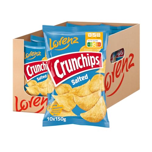 lorenz crunchips gesalzen 10 x 150 g vegan snack chips