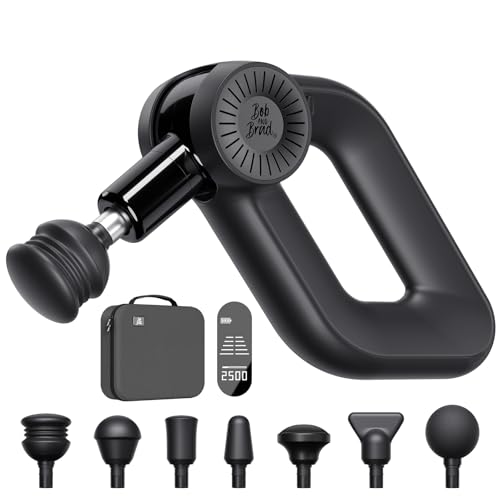bob and brad d6 pro massage gun, 16 mm amplitude, 7 massage heads, 2500 mAh