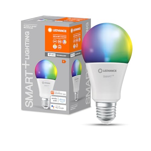 ledvance e27 led lampe wifi 14 w dimmbar rgbw 2700-6500k kompatibel mit alexa und google